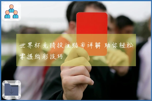 世界杯竞猜投注赔率详解 助你轻松掌握购彩技巧