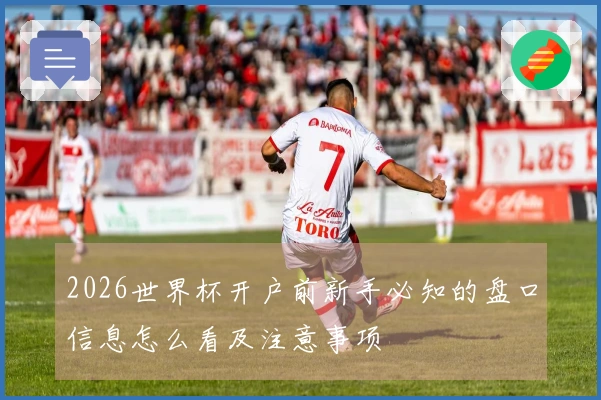 2026世界杯开户前新手必知的盘口信息怎么看及注意事项